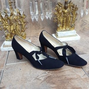 Black Suede DeLiso debs Pumps, size 8.5